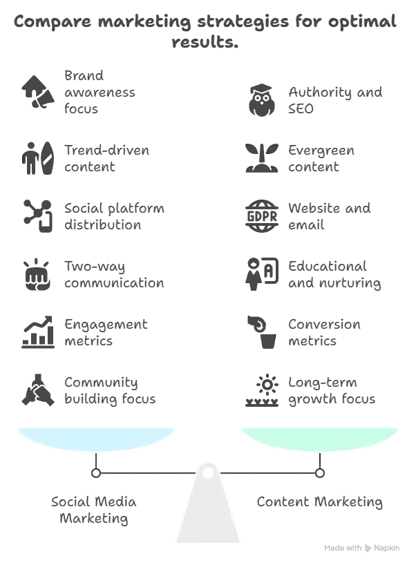 Social media marketing vs content marketing