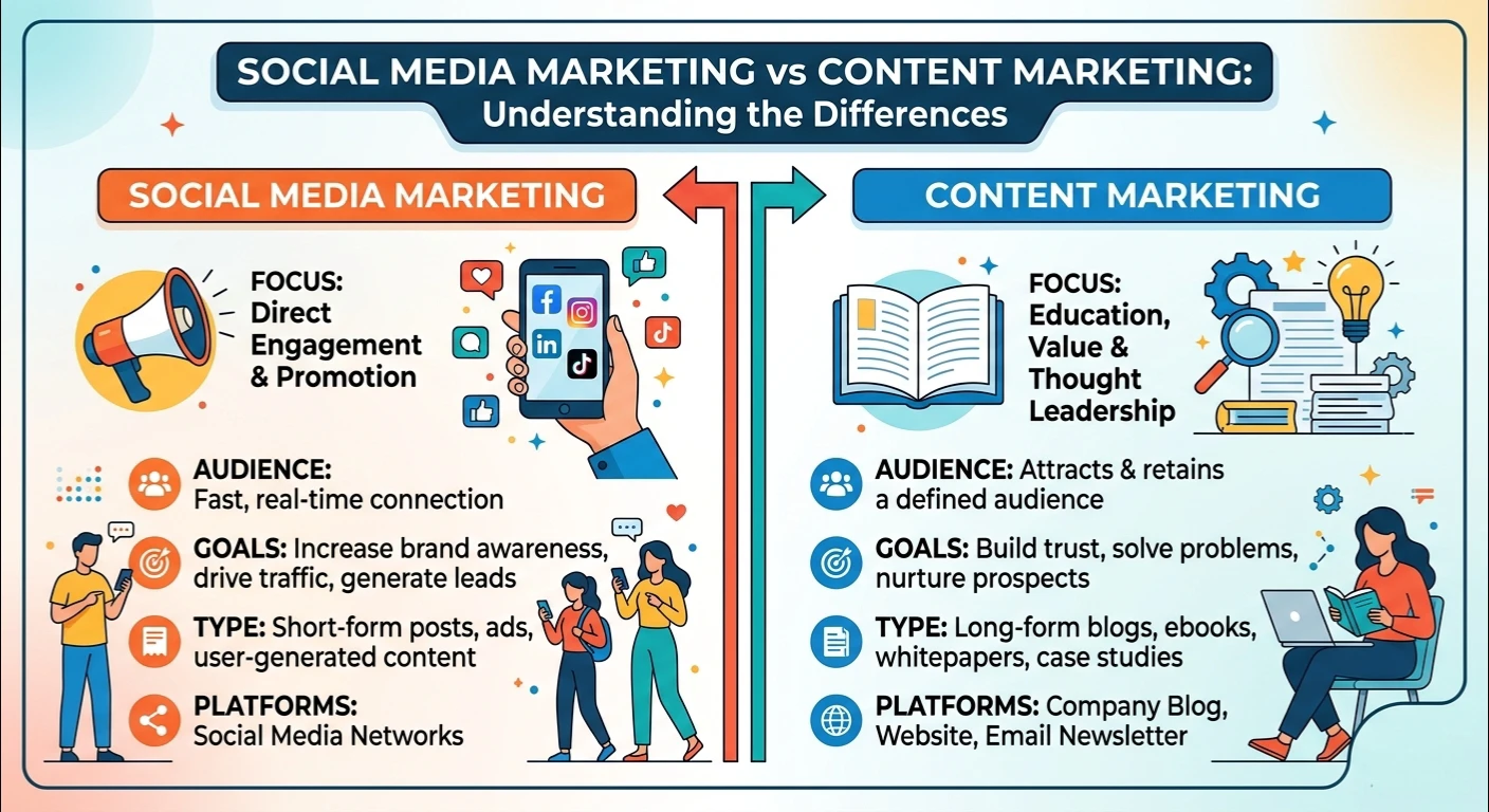 Social Media Marketing vs Content Marketing