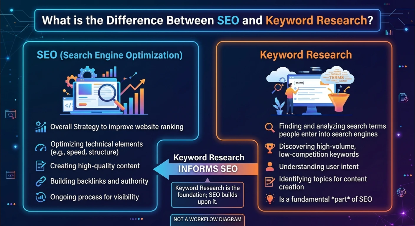 What is The Difference Between SEO and Keyword Research?